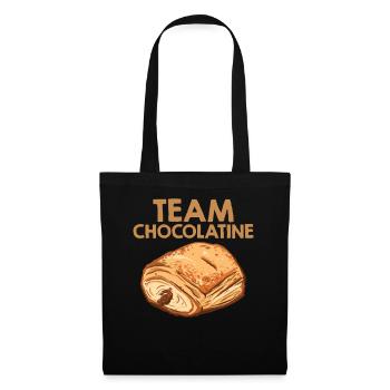 Team Chocolatine Pain au Chocolat Bakery - Tote Bag - black - Front