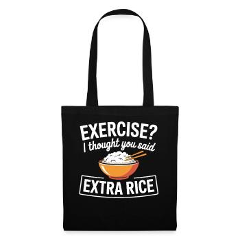 Bol d’humour : Diction de riz supplémentaire - Sac en tissu - noir - Devant