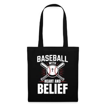 Christlicher Baseballspieler Bibelglaube Jesus Christus - Stoffbeutel - Schwarz - Vorne