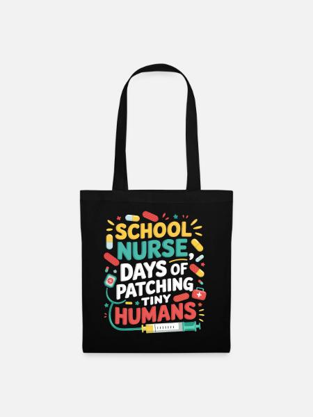 Schulkrankenschwester Patchwork Minis - Stoffbeutel - Schwarz