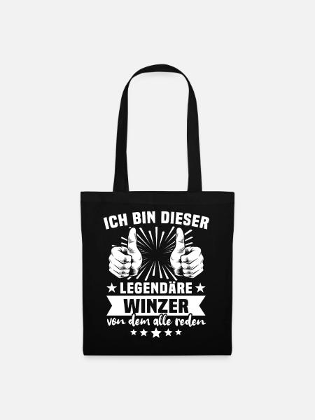 Winzer Legende - Stoffbeutel - Schwarz