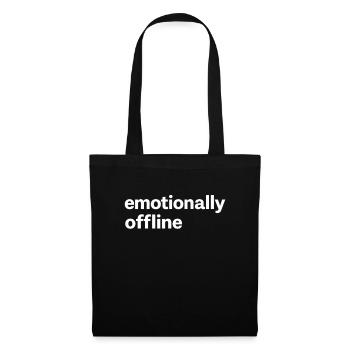 Emotionally Offline introvertiert minimalistisch  - Stoffbeutel - Schwarz - Vorne