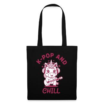 K-Pop And Chill Unicorn Kpop Korean Music Cute - Tote Bag - black - Front