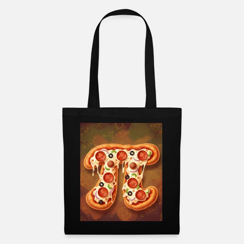 Pizza forme de pi - Sac en tissu - noir