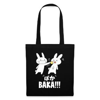 Baka Rabbit Slap Anime Funny Japanese Otaku - Tote Bag - black - Front