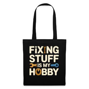 Réparer des trucs est mon hobby - Sac en tissu - noir - Devant