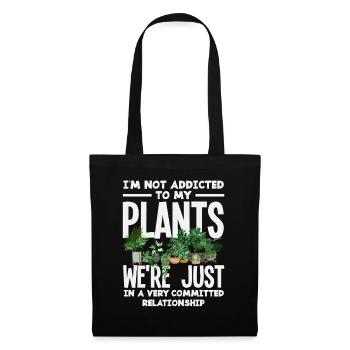 Not addicted to plants funnier - Tote Bag - black - Front