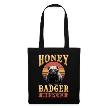 Funny Honey Badger - Stoffbeutel - Schwarz - Vorne
