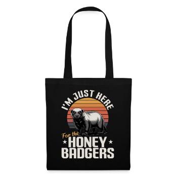 Funny Honey Badger - Stoffbeutel - Schwarz - Vorne