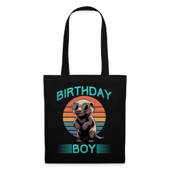 Funny Honey Badger - Stoffbeutel - Schwarz - Vorne