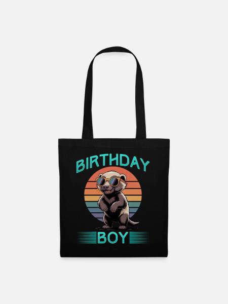 Funny Honey Badger - Stoffbeutel - Schwarz