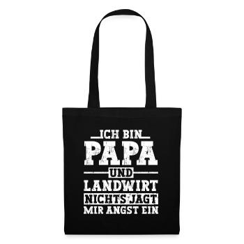 I'm a dad and farmer Spruch - Tote Bag - black - Front