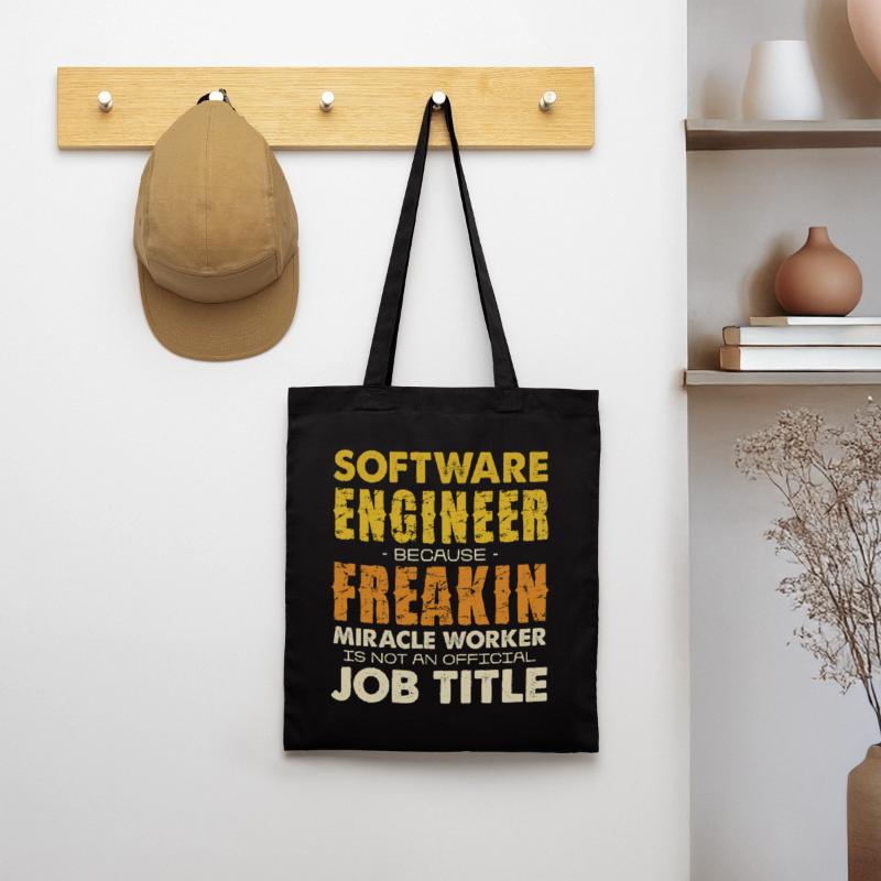Software Engineer Freakin Miracle Worker Stoffbeutel