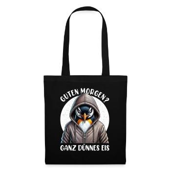 Guten Morgen Ganz Dünnes Eis Pinguin Schlafmützen - Tote Bag - black - Front