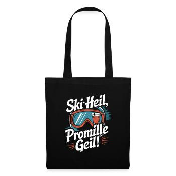 Ski Heil Promille Geil Lustiger Après Ski Spruch - Sac en tissu - noir - Devant
