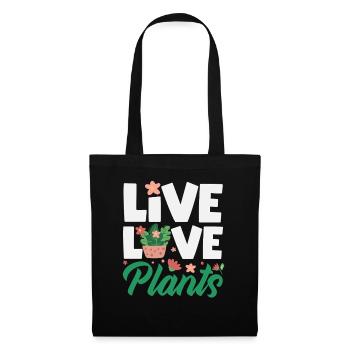 Les amoureux des plantes aiment les plantes succulentes - Sac en tissu - noir - Devant