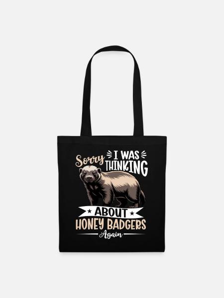 Funny Honey Badger - Stoffbeutel - Schwarz