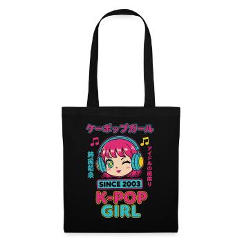 Seit 2003 K-Pop Girl Koreanische Musik Süßer Anime - Stoffbeutel - Schwarz - Vorne