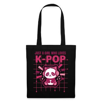 Juste une fille qui adore la musique coréenne mignonne de la K-pop - Sac en tissu - noir - Devant