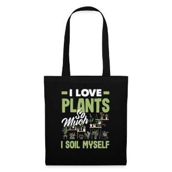 I Love Plant Lover Plants Succulent Garden - Stoffbeutel - Schwarz - Vorne