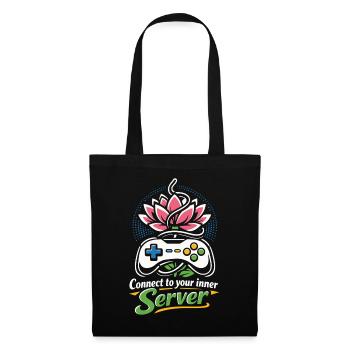 Connect to your inner Server - Gamer Yoga - Tote Bag - black - Front