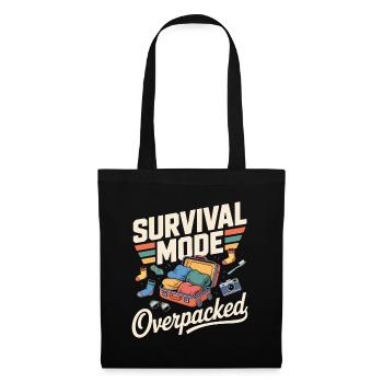 T-shirt Fun Surchargé en mode Survie - Sac en tissu - noir - Devant