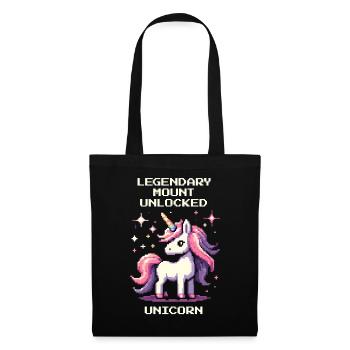 Legendary Mount Unlocked | Unicorn - Tote Bag - black - Front
