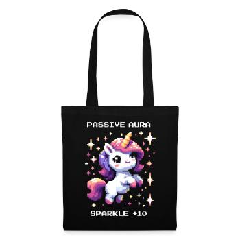 Passive Aura Active | Glitter Bonus - Tote Bag - black - Front