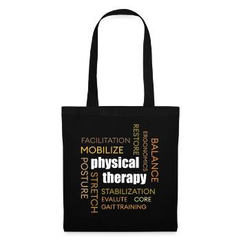 Physiotherapy Word Cloud: Mobilization - Tote Bag - black - Front