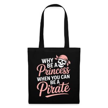 Piratenprinzessin-Einstellung - Stoffbeutel - Schwarz - Vorne