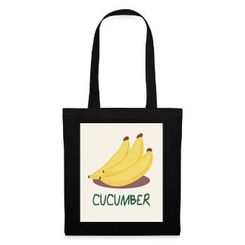 Concombre Banana – Jeu de mots amusant - Sac en tissu - noir - Devant
