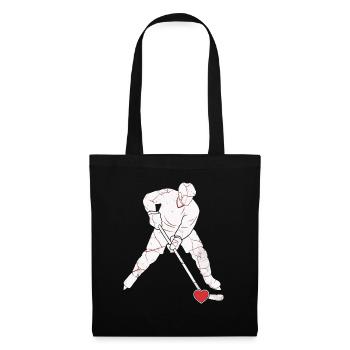 Eishockey Herz - Tote Bag - black - Front