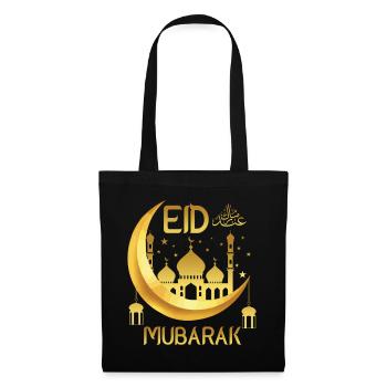 Eid Mubarak, Frohes Ramadan, Allah Islamischer Feiertag - Stoffbeutel - Schwarz - Vorne