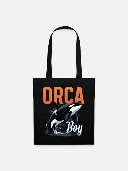 Funny Orca - Stoffbeutel - Schwarz
