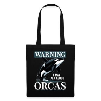 Funny Orca - Stoffbeutel - Schwarz - Vorne