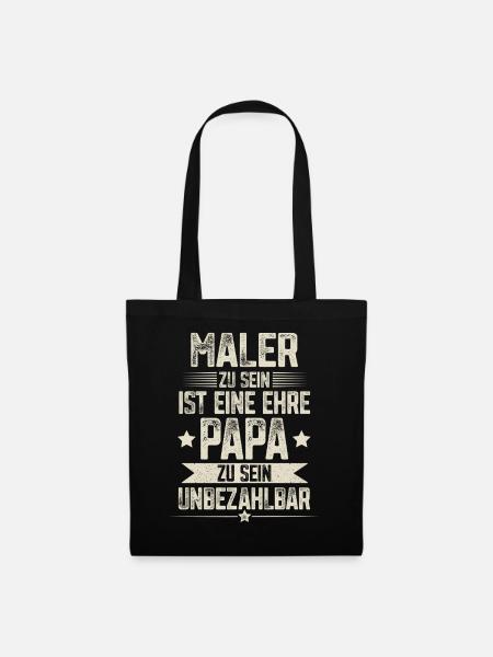 Maler Papa - Stoffbeutel - Schwarz