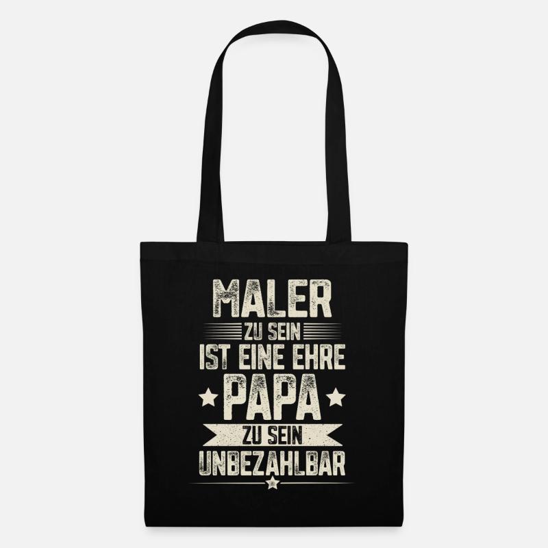 Maler Papa - Stoffbeutel - Schwarz