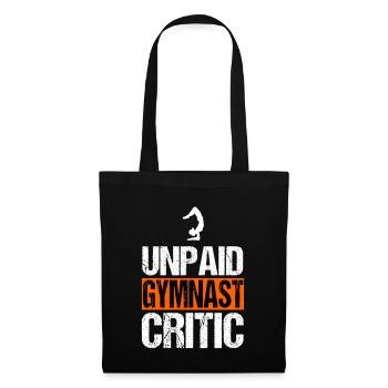 Critique de gymnaste non rémunérée Maman drôle de gymnastique - Sac en tissu - noir - Devant