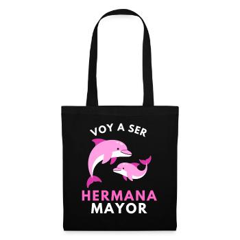 Je vais être grande sœur - Sac en tissu - noir - Devant