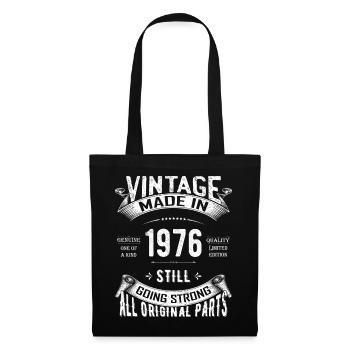 Vintage 1976 Still Going Strong Abzeichen - Stoffbeutel - Schwarz - Vorne