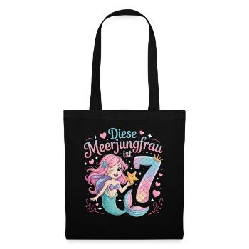 Cette sirène a 7 ans de filles - Sac en tissu - noir - Devant