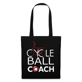 Radball, Coach, Cycleball, Hallenradsport - Stoffbeutel - Schwarz - Vorne