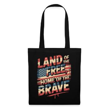 Land of the Free - USA Vintage Flag - Stoffbeutel - Schwarz - Vorne