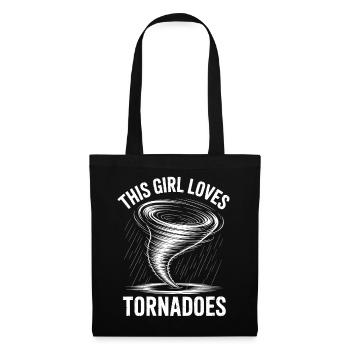 Tornado Sprüche Tornados Lustiges Tornado Geschenk - Stoffbeutel - Schwarz - Vorne