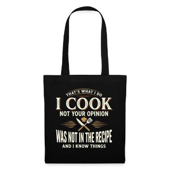 I cook and know things - Tote Bag - black - Front
