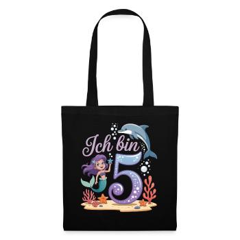 Je suis 5e anniversaire de la fille des 5 sirènes - Sac en tissu - noir - Devant