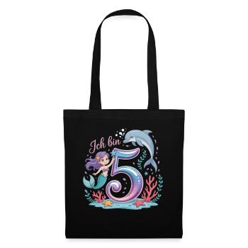 Je suis 5e anniversaire de la fille des 5 sirènes - Sac en tissu - noir - Devant