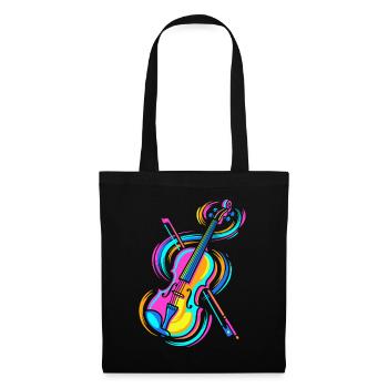 violon - Sac en tissu - noir - Devant