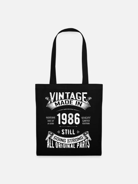 Vintage 1986 läuft immer noch stark - Stoffbeutel - Schwarz