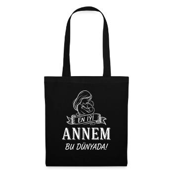 Best Mom in the World - Mother & Child Illustration - Tote Bag - black - Front